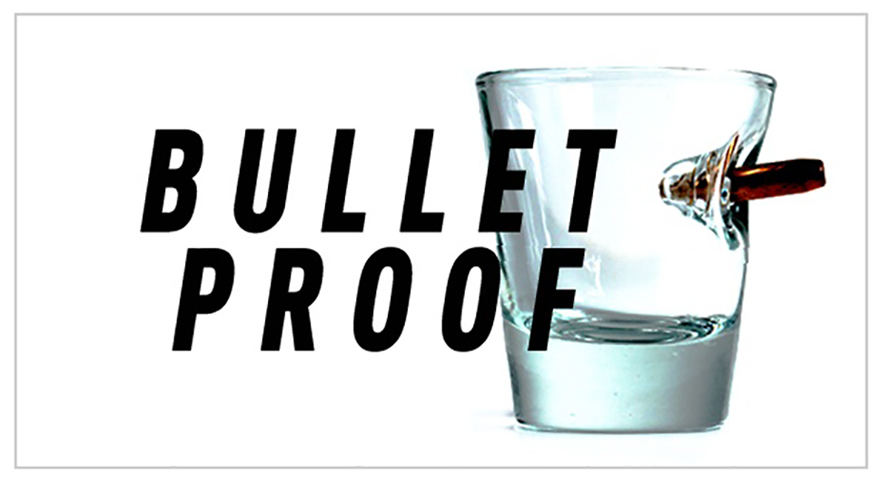 Benshot Bulletproof shot glass made at NextFab