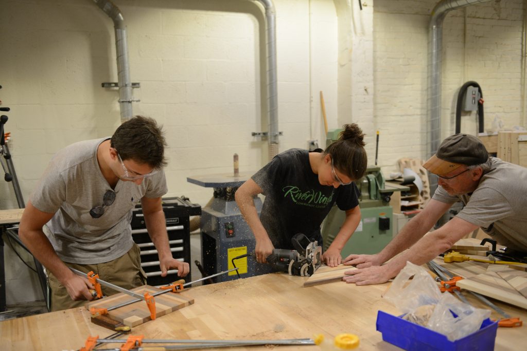 Wood shop class NextFab makerspace