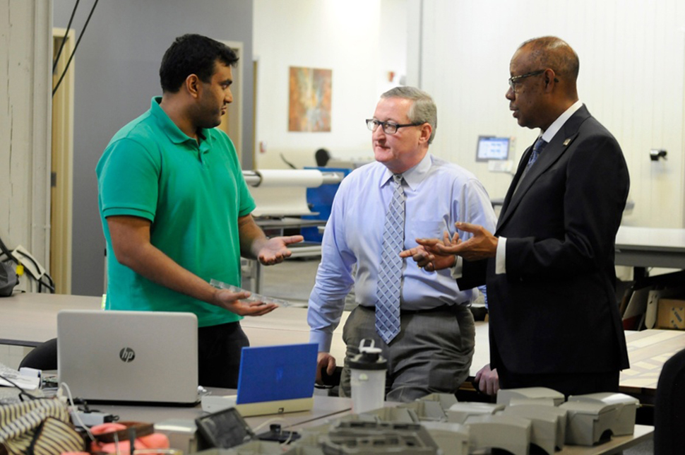 Mayor Kenney gets a tour of the NextFab makerspace