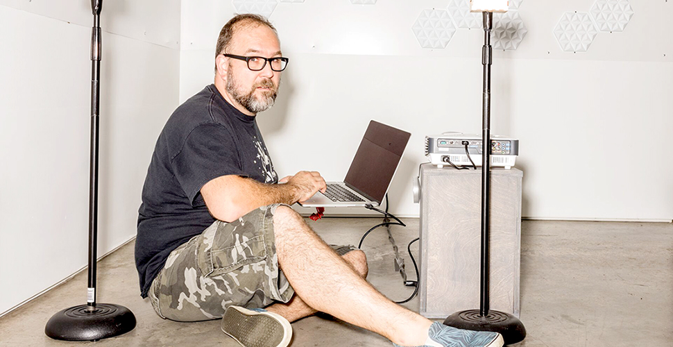 Dickie Cox working at NextFab's makerspace