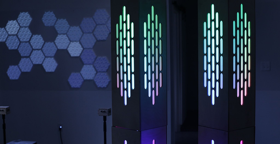 Interactive lighting art made at NextFab makerspace