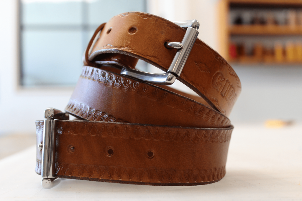 Handmade leather belt