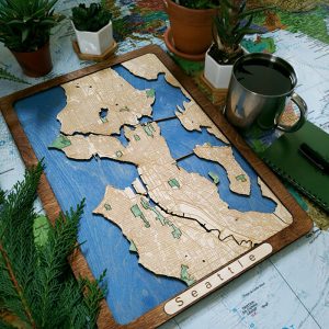 WoodScape Maps - scale-model cartographically accurate wooden maps 2