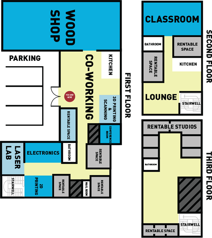 Diagram/Floor Plan NextFab Wilmington, DE Location
