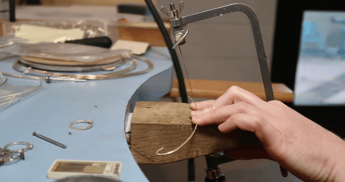 Custom Jewelry Silversmithing Stacking Rings with Stone Settings