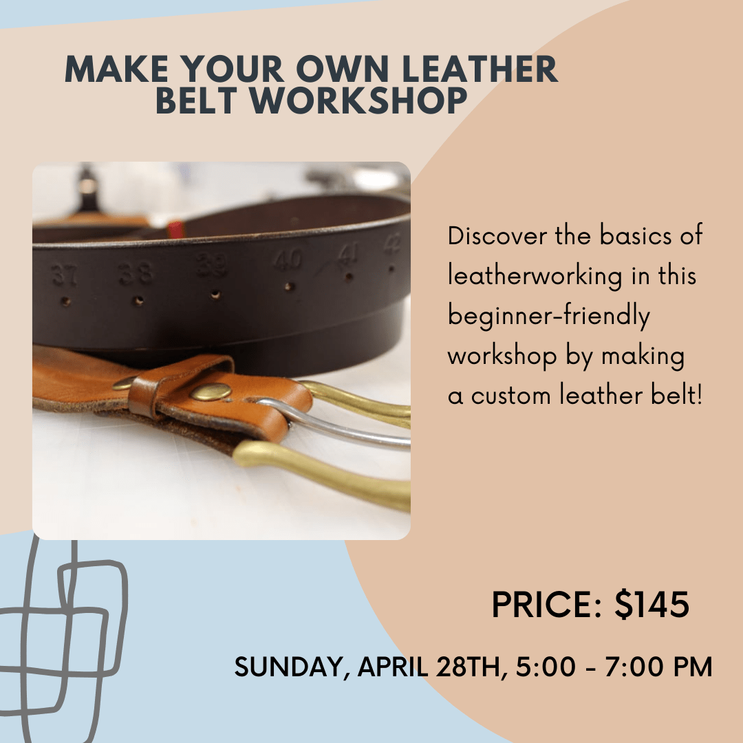 Make your own leather belt workshop