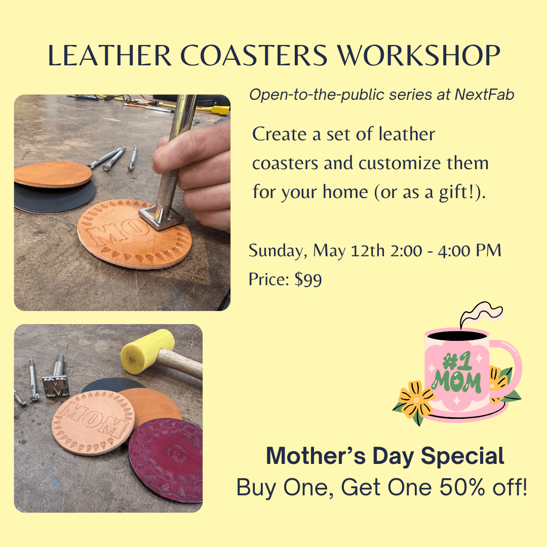 make your own leather coasters workshop